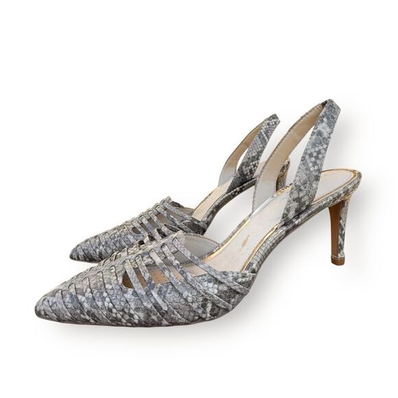 Kenneth Cole New York Riley Slingback Pump in Light Grey Faux Leather size 9.5 - Picture 6 of 14